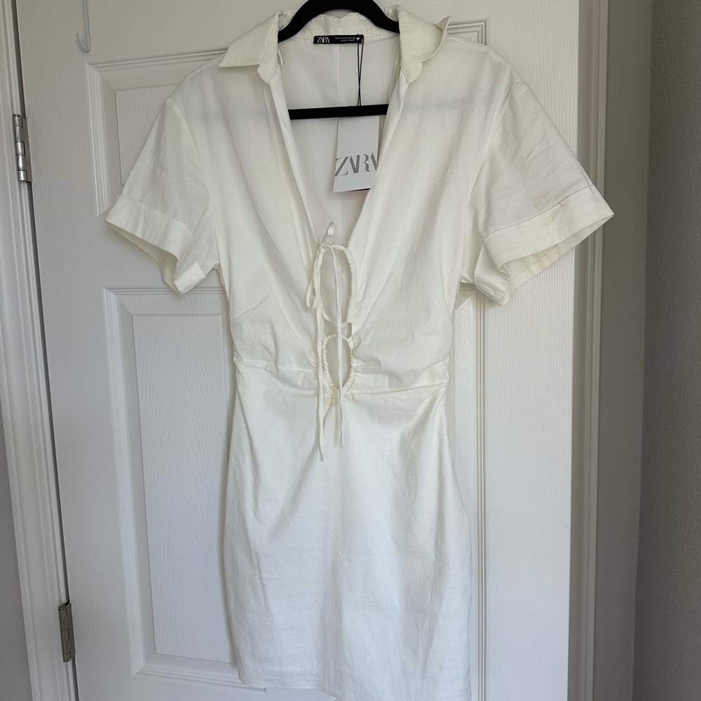 White mini dress